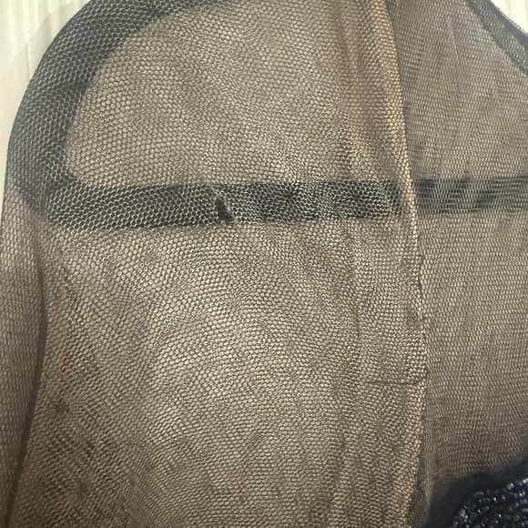 Basix Black Label Navy Beaded Gown - size 0 - Picture 9 of 9